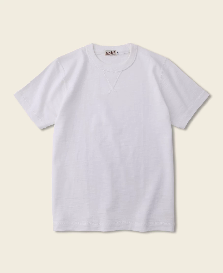 Bronson Men's 10.5 Oz Heavyweight Cotton T-Shirt - White, Tubular Gusset Design