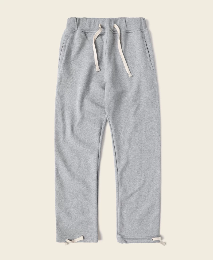 Bronson Men's Heavyweight Terry Sweatpants - 17.6 Oz Gray Casual Lounge Pants