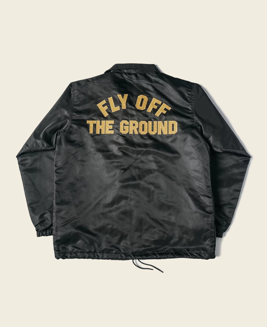 Bronson Men's Black Logo-Appliqued Nylon Coach Jacket