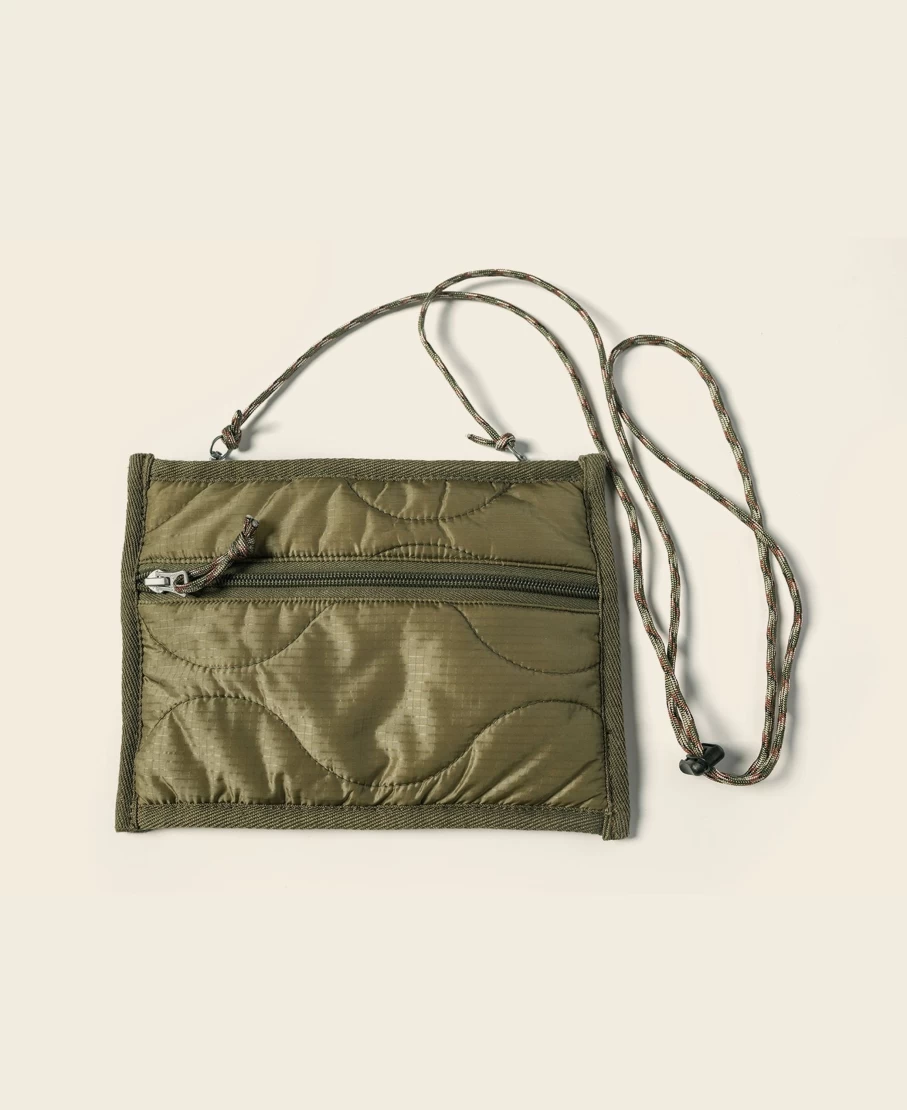Bronson M-65 Nylon Liner Olive Sacoche Bag for Men Military Style Shoulder Pouch