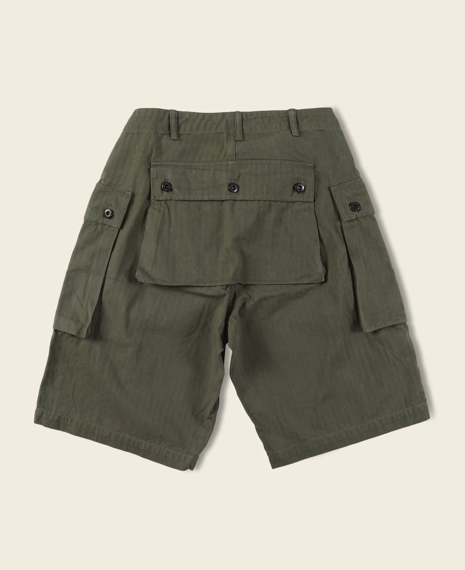 Bronson USMC P-44 Utility Shorts for Men - Olive Military Tactical Shorts