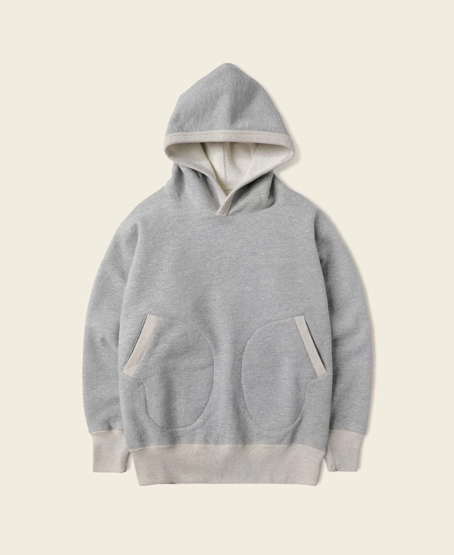 Bronson Men's Gray Boxing Glove Pocket Hoodie - Lockable Storage Hooded Sweatshirt