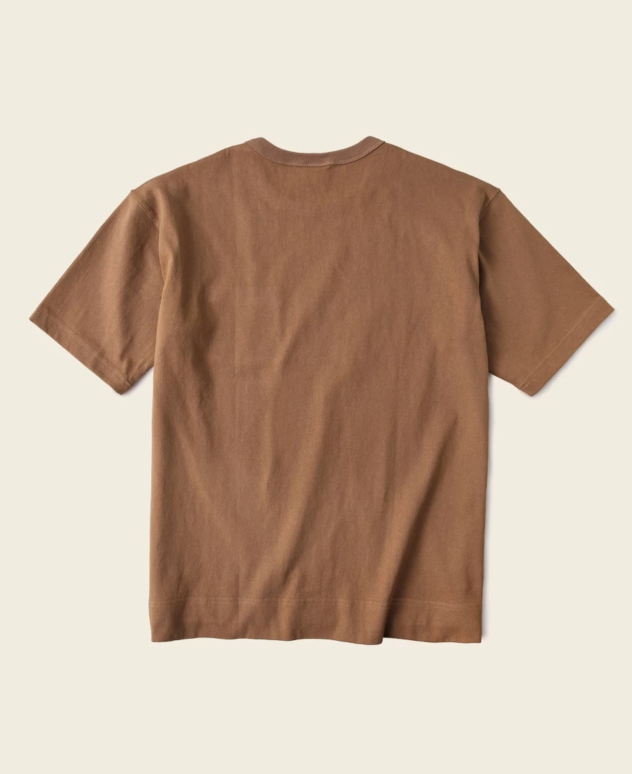 Bronson Men's Light Brown Classic Pocket T-Shirt - 9.8 Oz Soft Cotton Tee